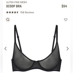 SKIMS Ultra Fine Mesh Scoop Bra 34DD